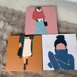 Fashion Illustration Canvas Set